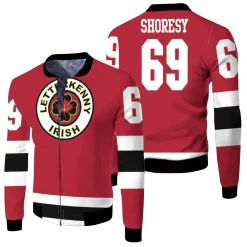 Letterkenny Irish Nhl 2020 Red Fleece Bomber Jacket