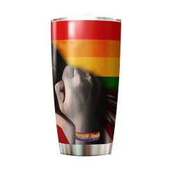 Lgbt Flag I Am Brave I Am Bruised Stainless Steel Cup