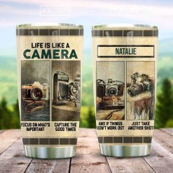 Life Is Like A Camera Stainless Steel Cup