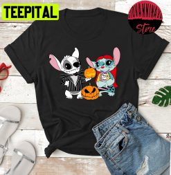 Lilo And Stitch Pumpkin HalloweenTrending Unisex Shirt