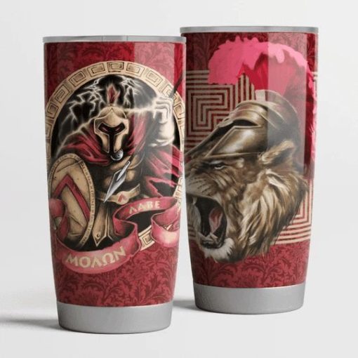 Lion Warrior Molon Labe Stainless Steel Cup