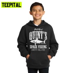 Logo Art Quints Shark Fishing Amity Island Hoodie