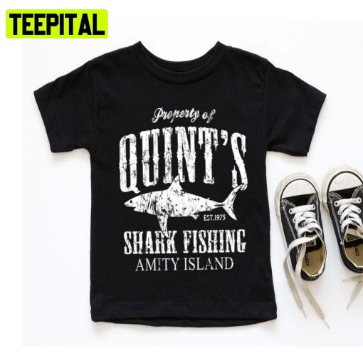 Logo Art Quints Shark Fishing Amity Island Hoodie