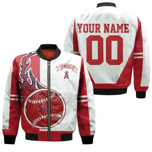 Los Angeles Angels 3d Personalized Bomber Jacket