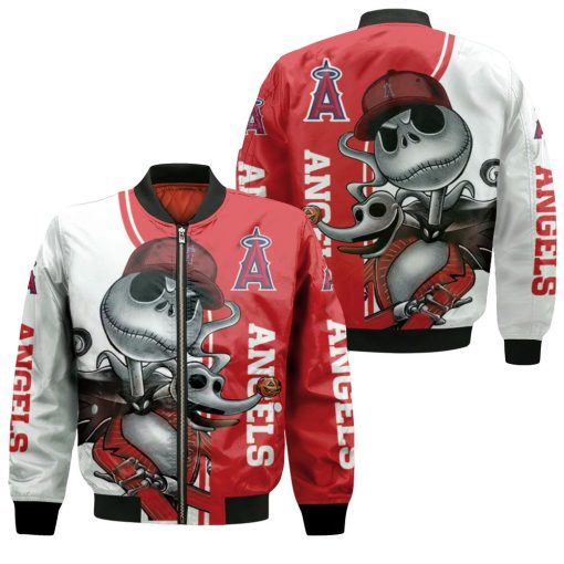 Los Angeles Angels Jack Skellington And Zero Bomber Jacket