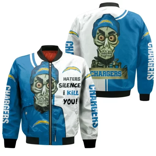 Los Angeles Chargers Haters I Kill You 3d Bomber Jacket