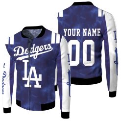 Los Angeles Dodgers Mlb Fan 3d Personalized Fleece Bomber Jacket