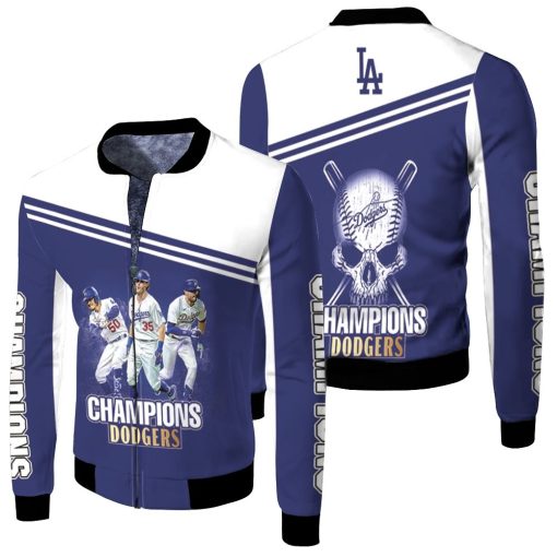 Los Angeles Dodgers Moving On Post Season Fleece Bomber Jacket