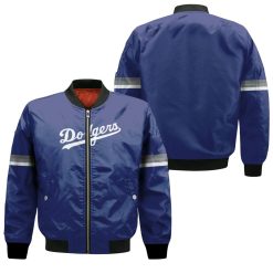 Los Angeles Dodgers Royal Jersey Inspired Style Bomber Jacket