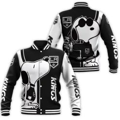 Los Angeles Kings Snoopy Lover 3d Printed Baseball Jacket