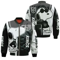 Los Angeles Kings Snoopy Lover 3d Printed Bomber Jacket