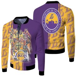 Los Angeles Lakers Legend Nba Western Conference Fleece Bomber Jacket