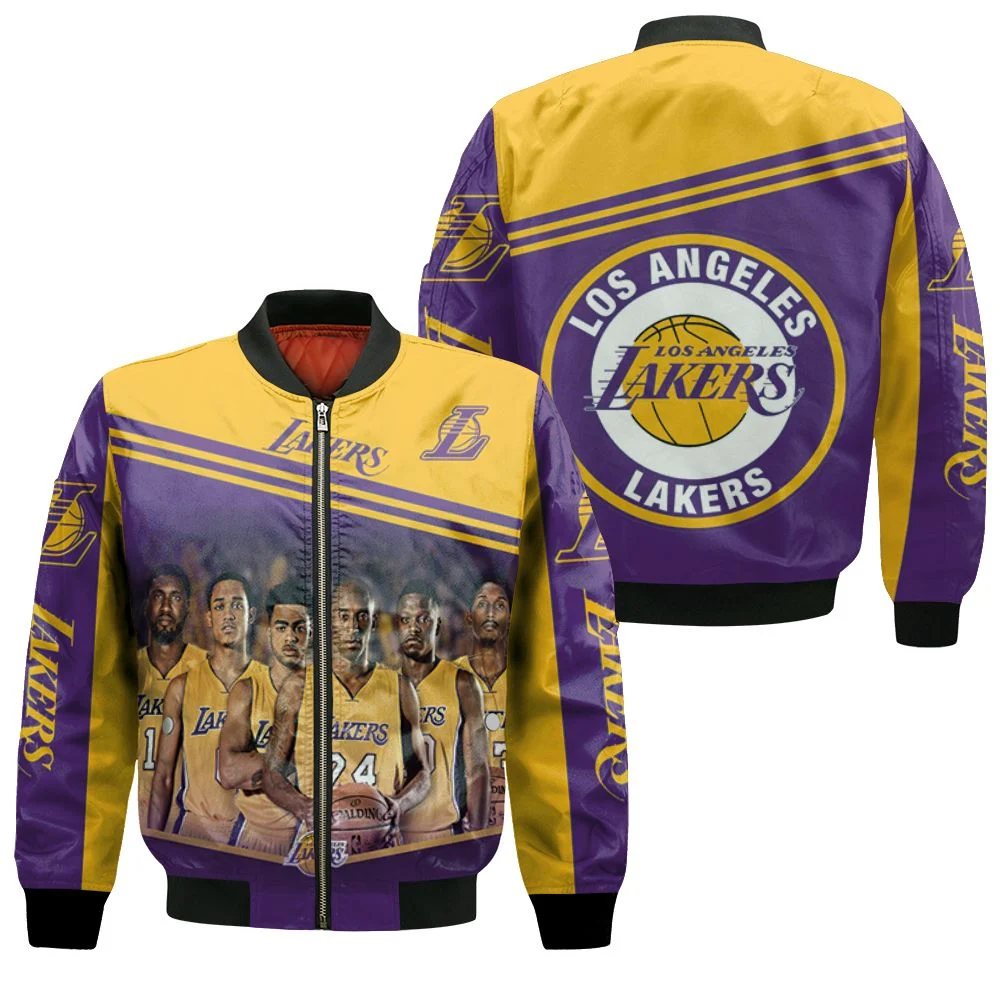 Los Angeles Lakers Nba Western Conference Logo Baseball Jacket