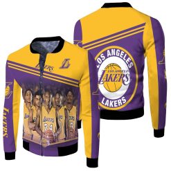 Los Angeles Lakers Nba Logo Western Conference Fleece Bomber Jacket