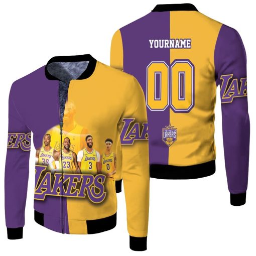 Los Angeles Lakers Nba Western Conference Fleece Bomber Jacket