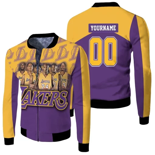 Los Angeles Lakers Nba Western Conference Robot Fleece Bomber Jacket