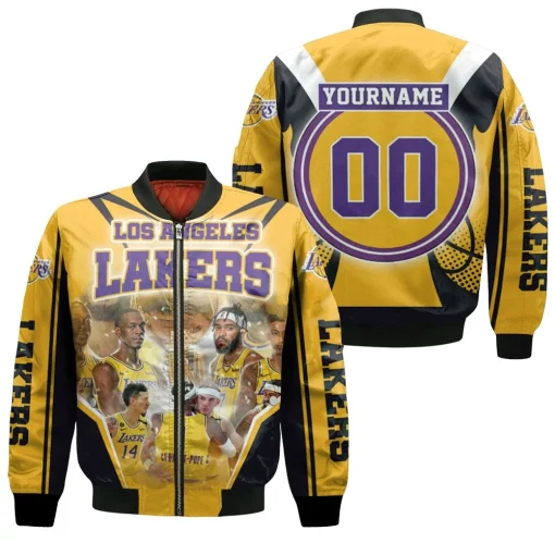 Los Angeles Lakers Player Photo Logo Western Conference Bomber Jacket