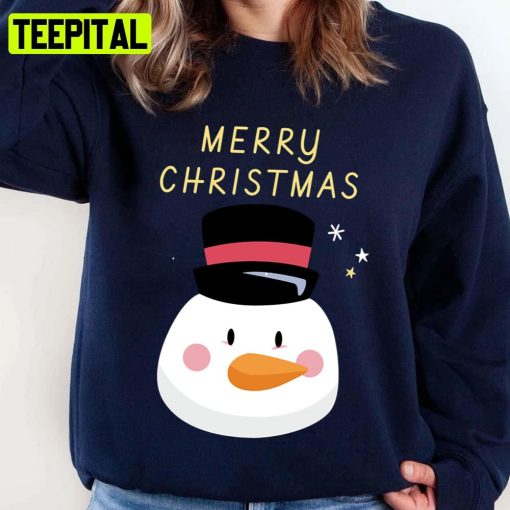 Lovely Snowman Wish You A Merry Christmas Unisex Sweatshirt