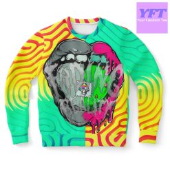 Lsd Vision Holographic Psychedelic 3d Ugly Christmas Sweater