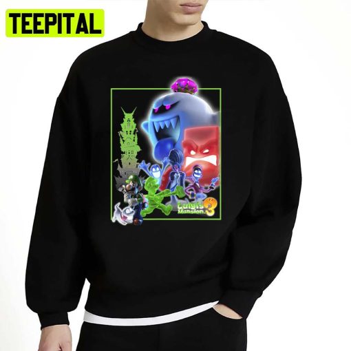 Luigi’s Mansion 3 Collage Fun Game Art Unisex Sweatshirt