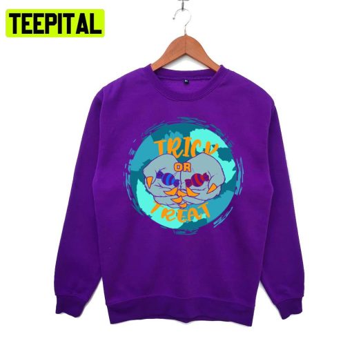 Make A Decision Trick Or Treat Halloween Illustration Hoodie