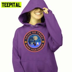 Make Your Choice Trick Or Treat Halloween Illustration Hoodie