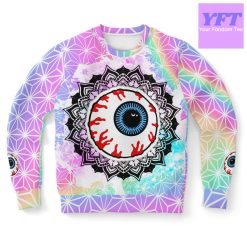 Mandala Eye Holographic Psychedelic 3d Ugly Christmas Sweater