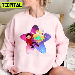 Marco And Butterfly Outer Space Star Vs The Forces Of Evil Unisex Sweatshirt