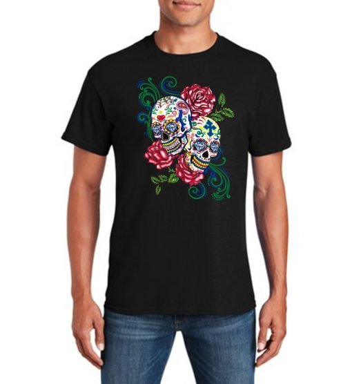 Mardi Gras Skull Funny T-Shirt