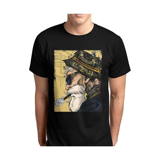 Master Roshi Smoking Blunt Graphic Gold Unisex T-Shirt