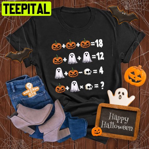 Math Teacher Halloween Trick Or Teach Trending Unisex Shirt