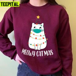 Meowy Cats Christmas Funny Quarantine Cat Unisex Sweatshirt