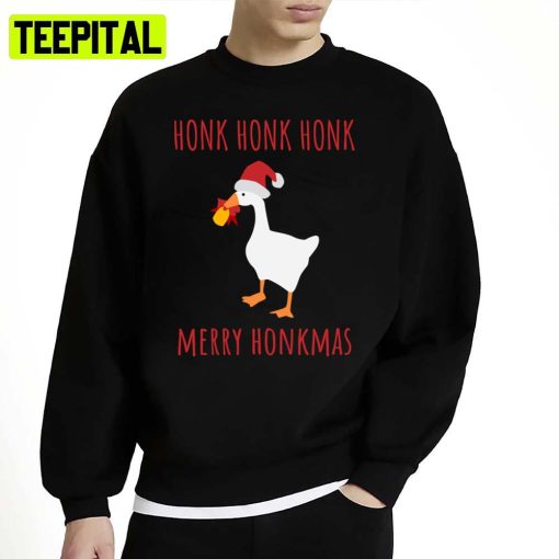 Merry Honkmas Christmas Untitled Goose Game Unisex Sweatshirt