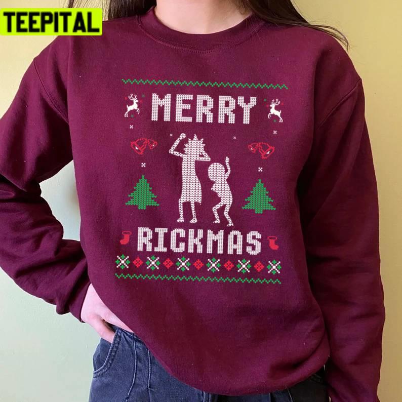 Merry Rickmas Rick Ans Morty Christmas Rick And Morty Unisex Sweatshirt