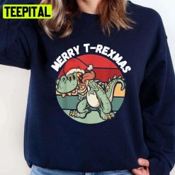 Merry T Rexmas Christmas Dinosaur T Rex Pajamas Boys Kids Unisex Sweatshirt