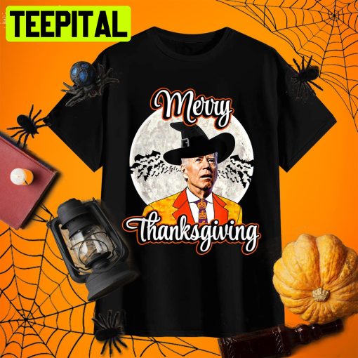 Merry Thanksgiving Confused Cool Halloween Joe Biden Shirt