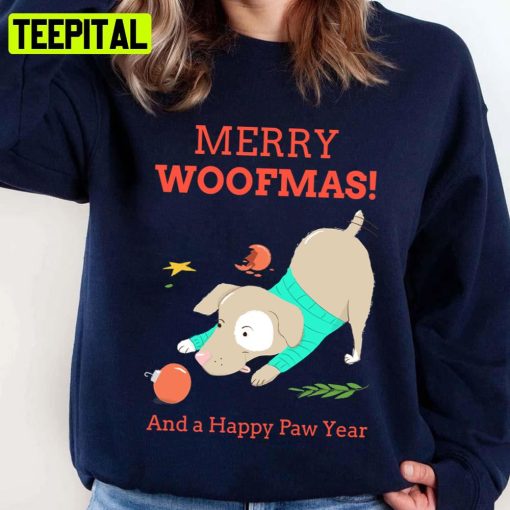 Merry Woofmas And A Happy Paw Year Unisex Sweatshirt