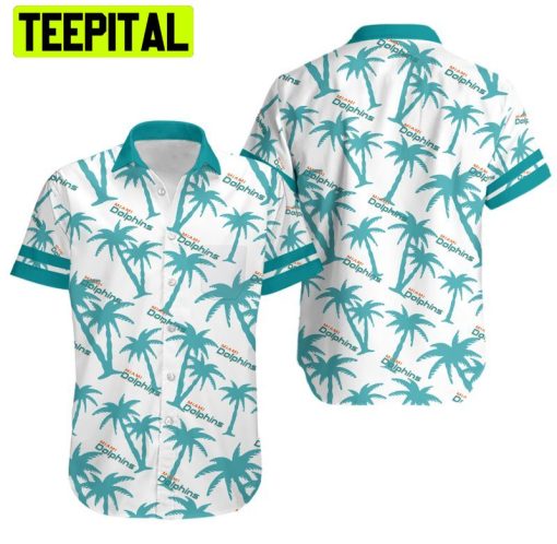 Miami Dolphins Coconut Tree Hawaiian Shirt