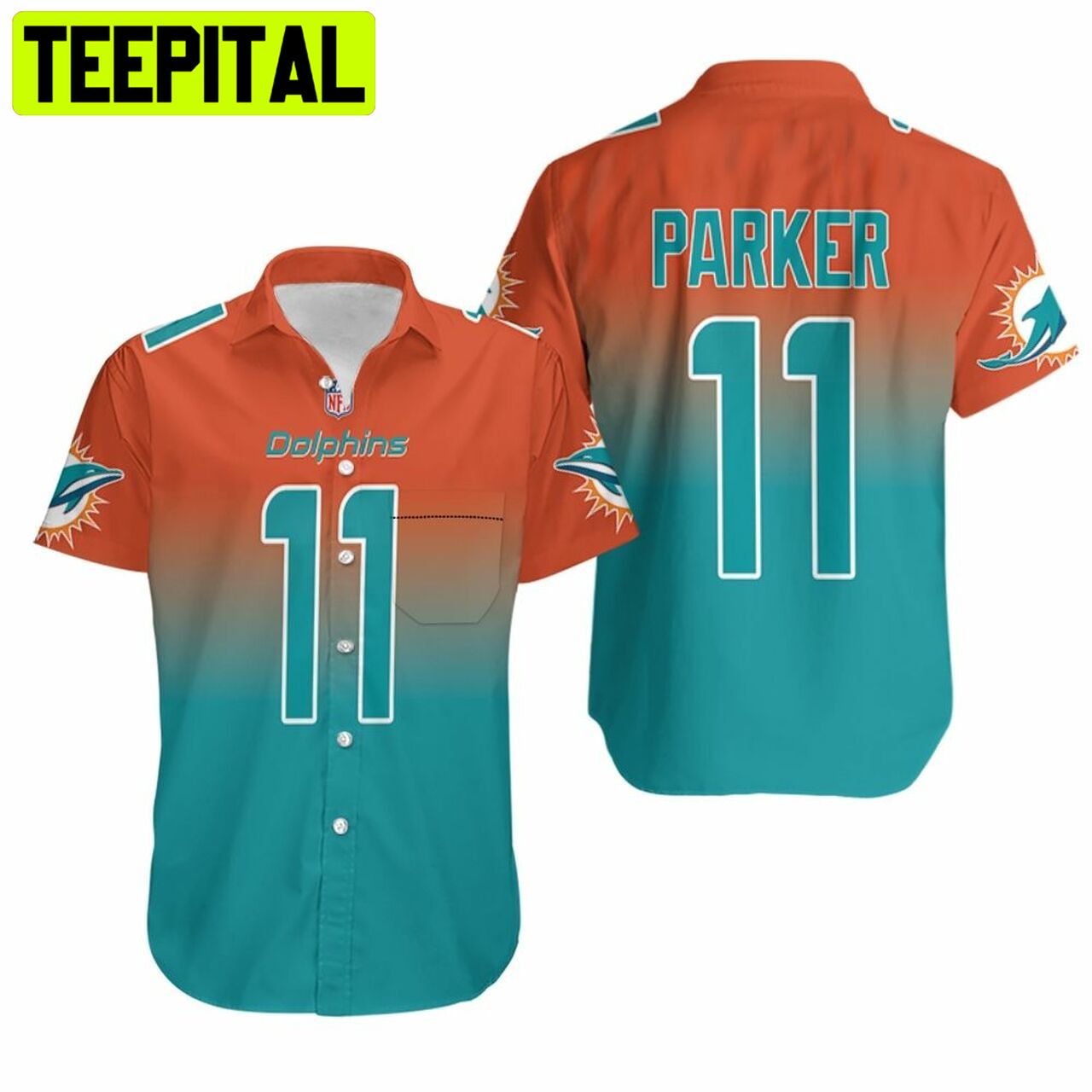 Miami Dolphins Devante Parker #11 NFL American Football 05 Hawaiian Shirt