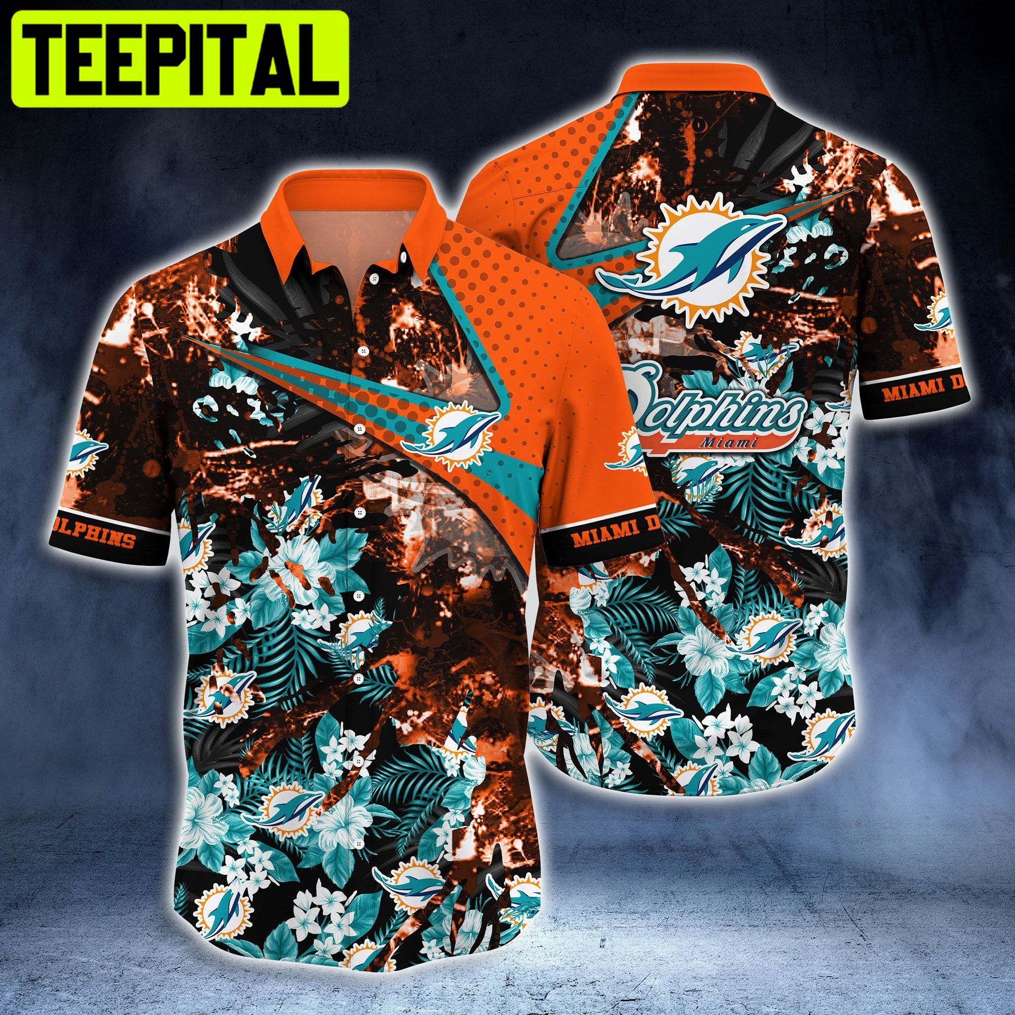Miami Dolphins NFL Cool Floral T-shirt Style Hot Trending Hawaiian Shirt