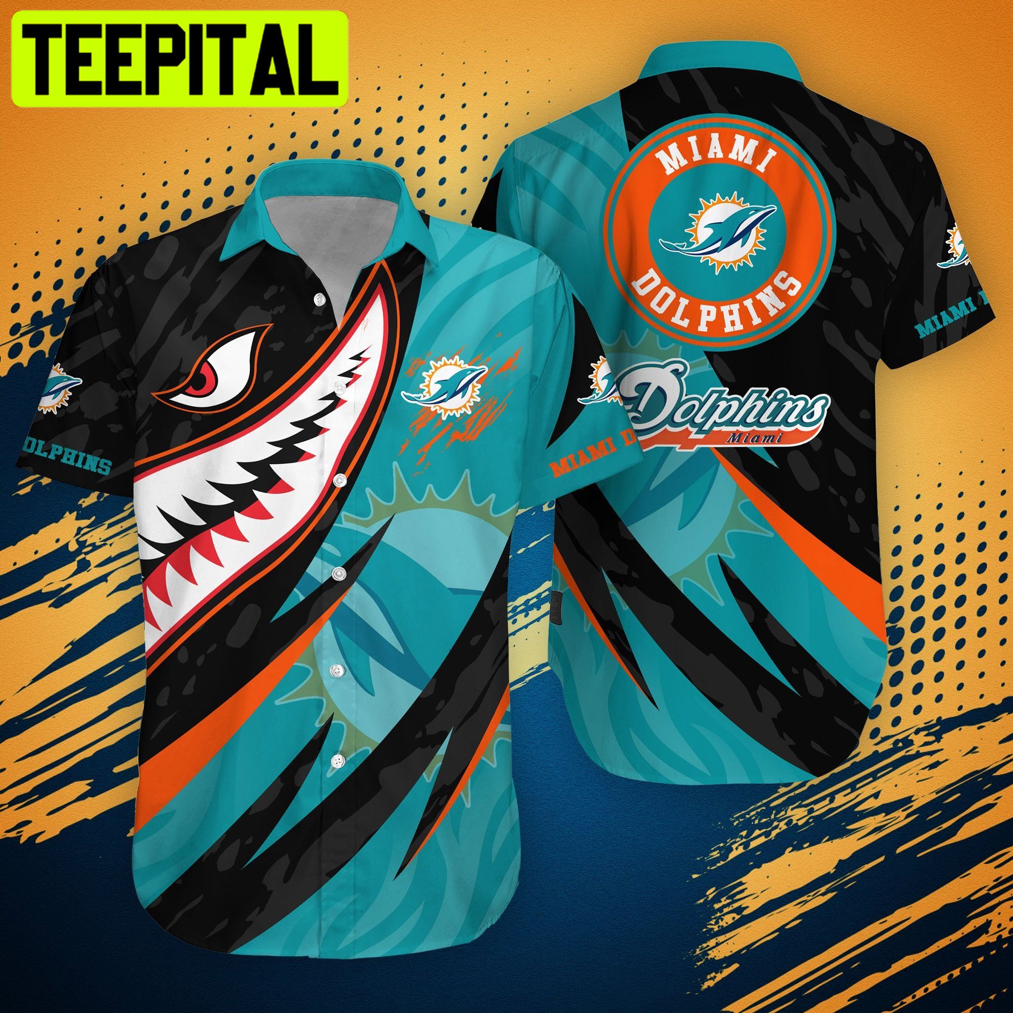 Miami Dolphins NFL T-shirt Shark Summer 3D Styles Hawaiian Shirt