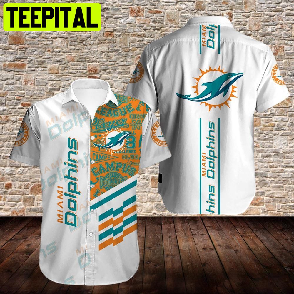 Miami Dolphins NFL white version Hawaiian Shirt