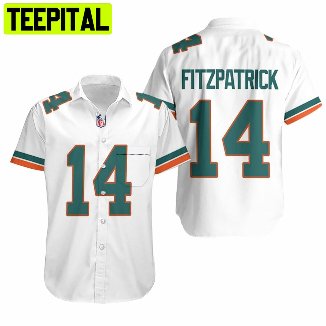 Miami Dolphins Ryan Fitzpatrick #14 NFL American Football 02 Hawaiian Shirt