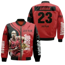 Michael Jordan 23 Chicago Bulls Running Bomber Jacket