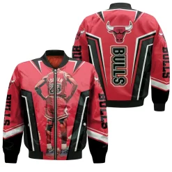 Michael Jordan 23 Chicago Bulls Standing Bomber Jacket