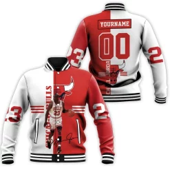 Michael Jordan 23 Signed 3d Personalized Baseball Jacket