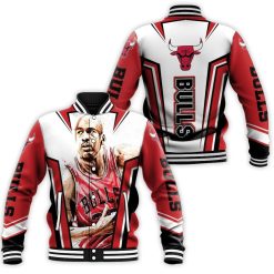 Michael Jordan Chicago Bulls Nba Baseball Jacket