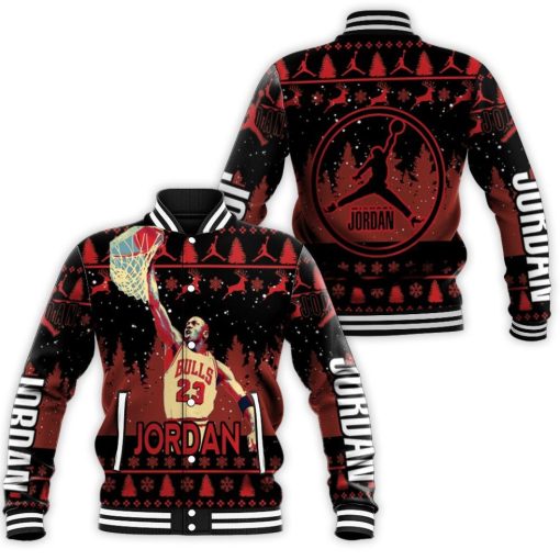 Michael Jordan Jump Shot Christmas Decor Baseball Jacket