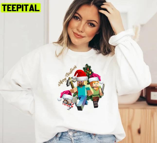 Minecraft Merry Christmas And Happy New Year Roblox shirt - Kingteeshop