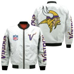 Minnesota Vikings Nfl Bomber Jacket 3d Jersey Bomber Jacket